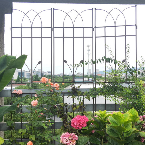Metal Garden Trellis Rustproof For Climbing Plants Outdoor Flower Support