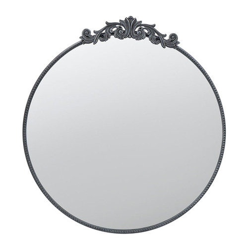 Classic Design Mirror With Baroque Inspired Frame For Bathroom, Entryway Console Lean Against Wall