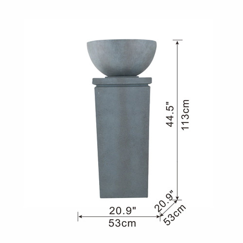 Zen Bowl Water Fountain, Outdoor Bird Feeder / Bath Fountains, Relaxing Water Feature For Garden
