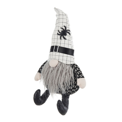 Sitting Gnome With Hat Spider, For Halloween Decor