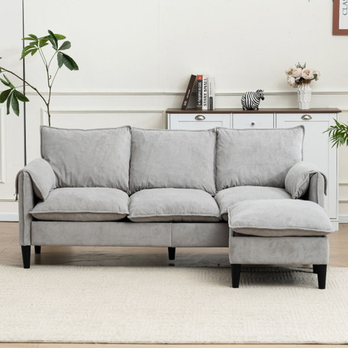 Convertible Combination Sofa With Footstools With Storage