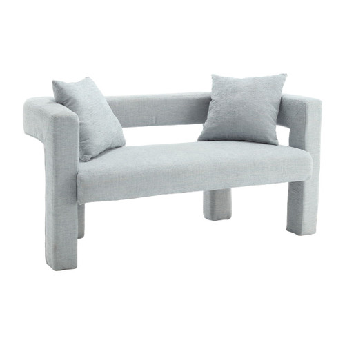 Modern Chenille Loveseat Sofa, Comfy Upholstered 2 Seater