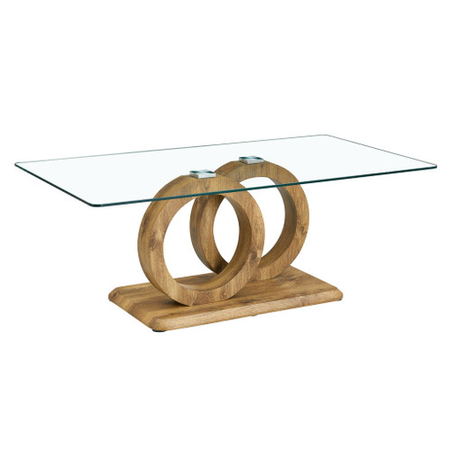 Contemporary Style Glass Top Coffee Table