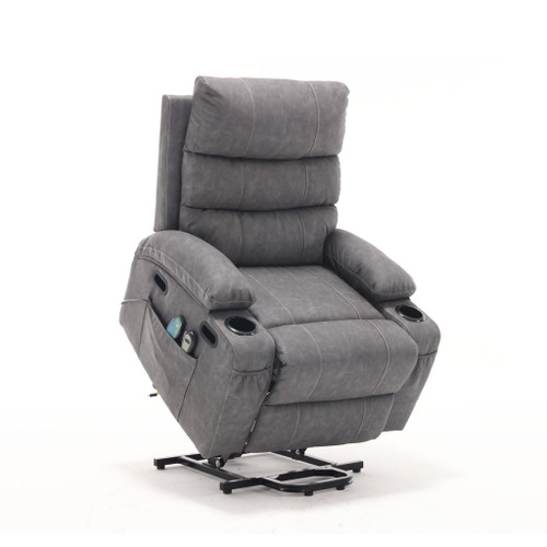 Cozy Electric Power Lift Recliner Chair Sofa For Elderly With Vibration Massage And Lumbar Heat