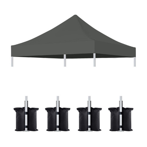 Canopy Replacement Top With 4 Pack W8 Bags, Pop Up Tent Cover Only, Frame Not Included