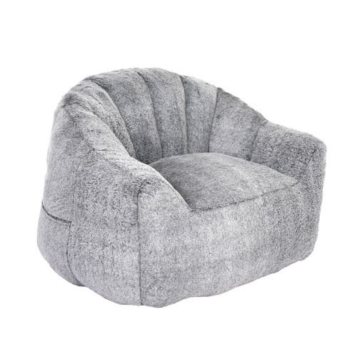 Beanbag Chair, Beanbag Sofa Chair With Armrests Stuffed High Density Foam