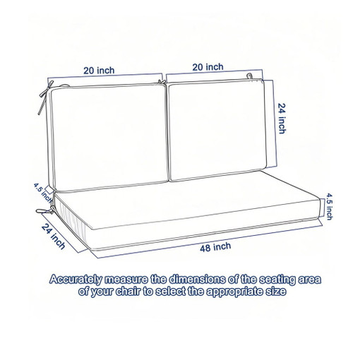 Deep Seat Waterproof Replacement Patio Chair Cushions For Patio Furniture