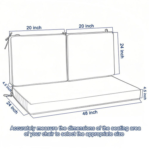 Deep Seat Waterproof Replacement Patio Chair Cushions For Patio Furniture