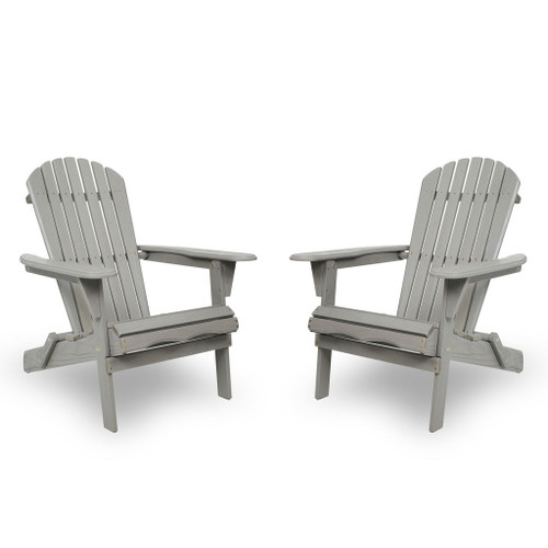 Lounge Patio Chair For Garden Outdoor Wooden Folding Adirondack Chair (Set of 2) Solid Cedar Wood Lounge Patio Chair For Garden