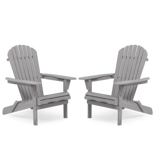 Lounge Patio Chair For Garden Outdoor Wooden Folding Adirondack Chair (Set of 2) Solid Cedar Wood Lounge Patio Chair For Garden