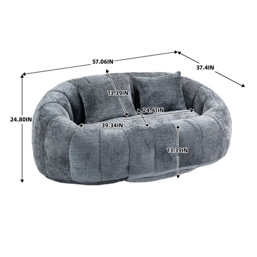 Bean Bag Lazy Sofa, Durable Comfort Lounger High Back Bean Bag Chair Couch