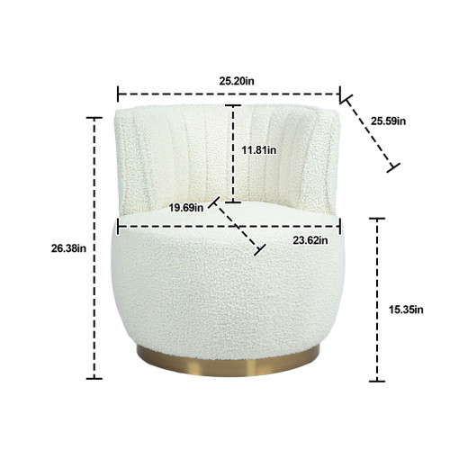 360 Degree Swivel Cuddle Barrel Accent Sofa Chair