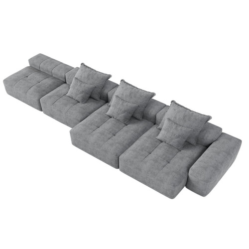 Modern Oversized Diy Combination Modular Sectional Sofa With Pillows