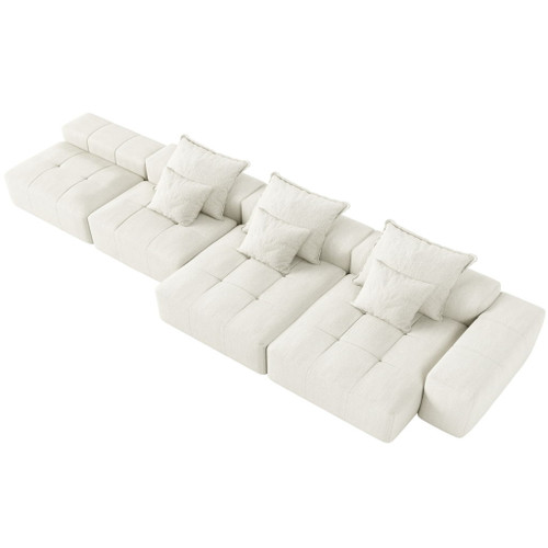 Modern Oversized Diy Combination Modular Sectional Sofa With Pillows