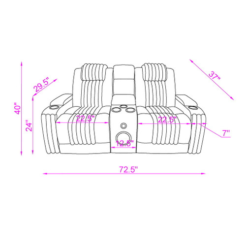 Duran - Power Reclining Loveseat With Power Headrest