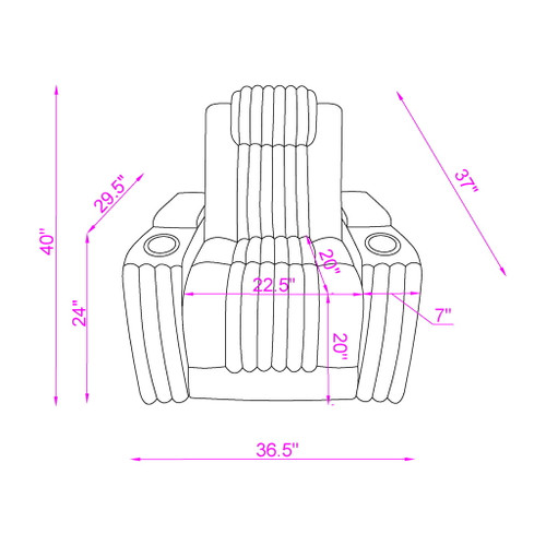 Duran - Power Recliner With Power Headrest