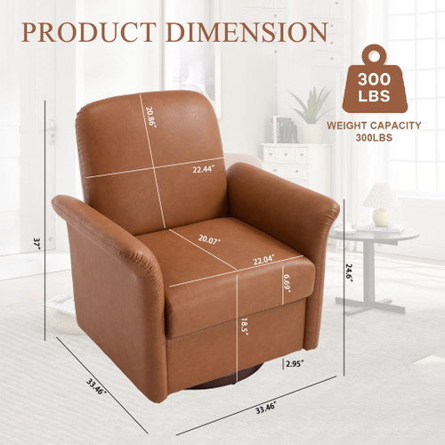 Modern Swivel Barrel Accent Chair With Base