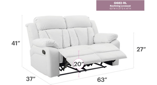 Daria - Cozy Padded Love Seat For Relaxation