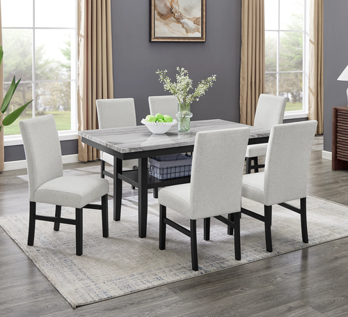 Marbelle Dining Room Set in Gray