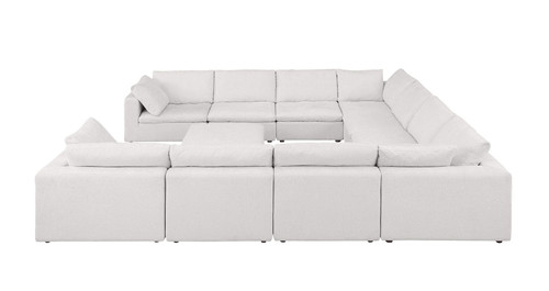 1100 - 11-Piece U-Shaped Sectional In Italian Fabric - Pearl