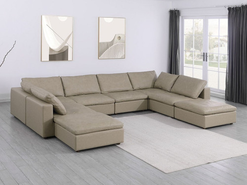1100 - Top-Grain Italian Leather 8-Piece Sectional With Chaise