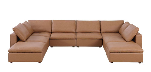 1100 - Top-Grain Italian Leather 8-Piece Sectional With Chaise