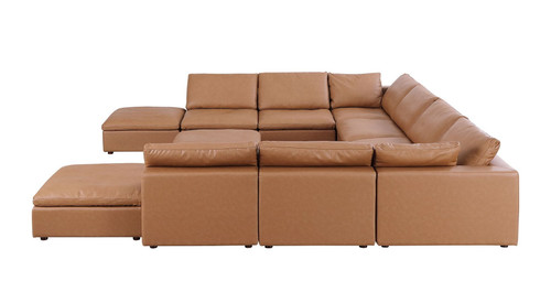 1100 - Top-Grain Italian Leather 11-Piece Sectional With Chaise