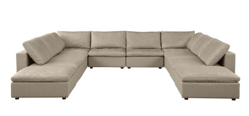 1100 - 10-Piece U-Shaped Sectional With Chaise In Top-Grain Italian Leather