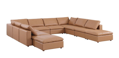 1100 - 10-Piece U-Shaped Sectional With Chaise In Top-Grain Italian Leather