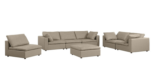 1100 - 3-Piece Sofa Set With Ottoman (Top-Grain Italian Leather)