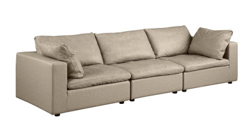 1100 - 3-Piece Sofa Set With Ottoman (Top-Grain Italian Leather)