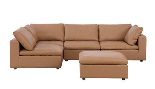 1100 - 5-Piece Left Arm Facing 3-Seat Sectional (Top-Grain Italian Leather)