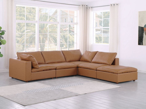 1100 - 5-Piece 4-Seat Sectional (Top-Grain Italian Leather)