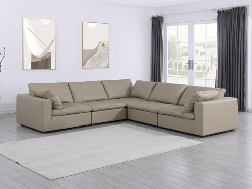 1100 - 5-Piece L-Shaped Sectional (Top-Grain Italian Leather)