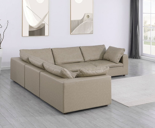 1100 - 5-Piece L-Shaped Sectional (Top-Grain Italian Leather)