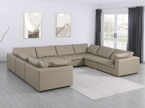 1100 - 8-Piece U-Shaped Sectional In Top-Grain Italian Leather