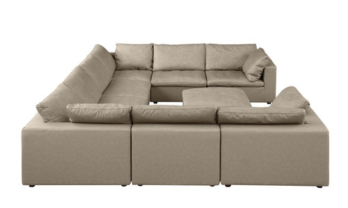 1100 - 9-Piece U-Shaped Sectional In Top-Grain Italian Leather