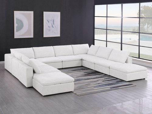 1100 - 10-Piece U-Shaped Sectional In Italian Fabric