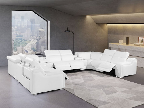 1116 - 10-Piece U-Shaped Sectional Sofa In With 4 Power Recliners & Power Headrests
