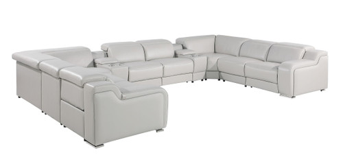 1116 - 10-Piece U-Shaped Sectional Sofa In With 4 Power Recliners & Power Headrests