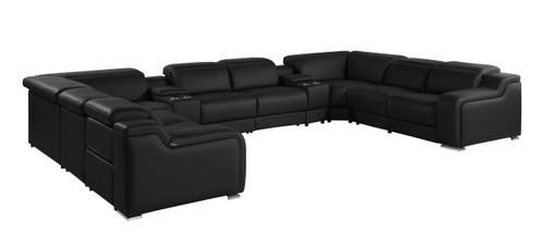 1116 - 10-Piece U-Shaped Sectional Sofa In With 4 Power Recliners & Power Headrests