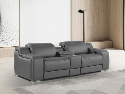 1116 - 3-Piece Modular Power Reclining Console Loveseat In With 2 Power Recliners & Power Headrests