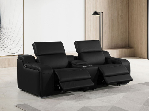 1116 - 3-Piece Modular Power Reclining Console Loveseat In With 2 Power Recliners & Power Headrests