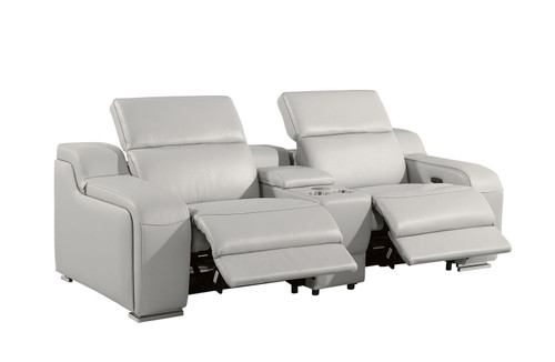 1116 - 3-Piece Modular Power Reclining Console Loveseat In With 2 Power Recliners & Power Headrests