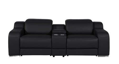 1116 - 3-Piece Modular Power Reclining Console Loveseat In With 2 Power Recliners & Power Headrests