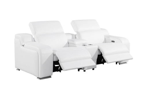 1116 - 3-Piece Modular Power Reclining Console Loveseat In With 2 Power Recliners & Power Headrests