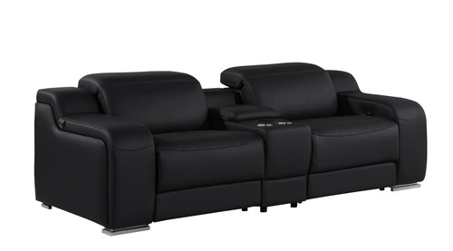 1116 - 3-Piece Modular Power Reclining Console Loveseat In With 2 Power Recliners & Power Headrests