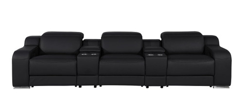 1116 - 5-Piece Modular Power Reclining Sofa In With 3 Power Recliners & Power Headrests
