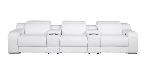 1116 - 5-Piece Modular Power Reclining Sofa In With 3 Power Recliners & Power Headrests