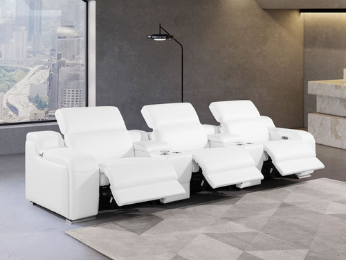 1116 - 5-Piece Modular Power Reclining Sofa In With 3 Power Recliners & Power Headrests